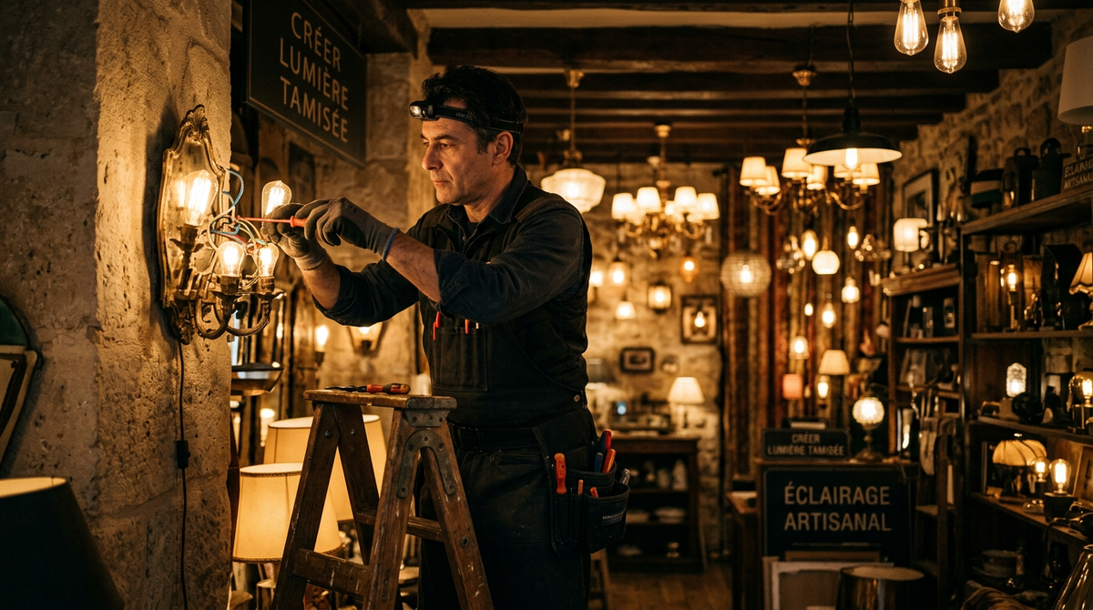 Illustration : comment changer une ampoule pour creer lumiere tamisee