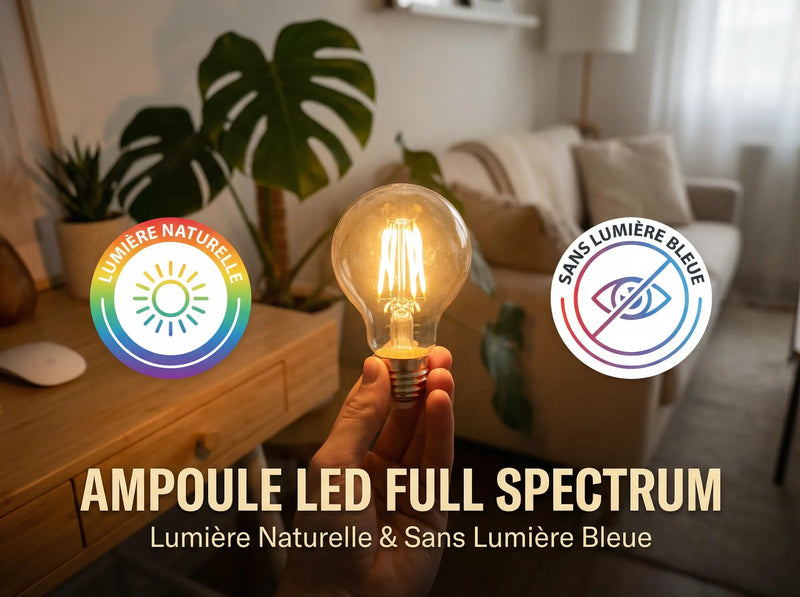 Ampoule LED Full Spectrum – Lumière Naturelle & Sans Lumière Bleue