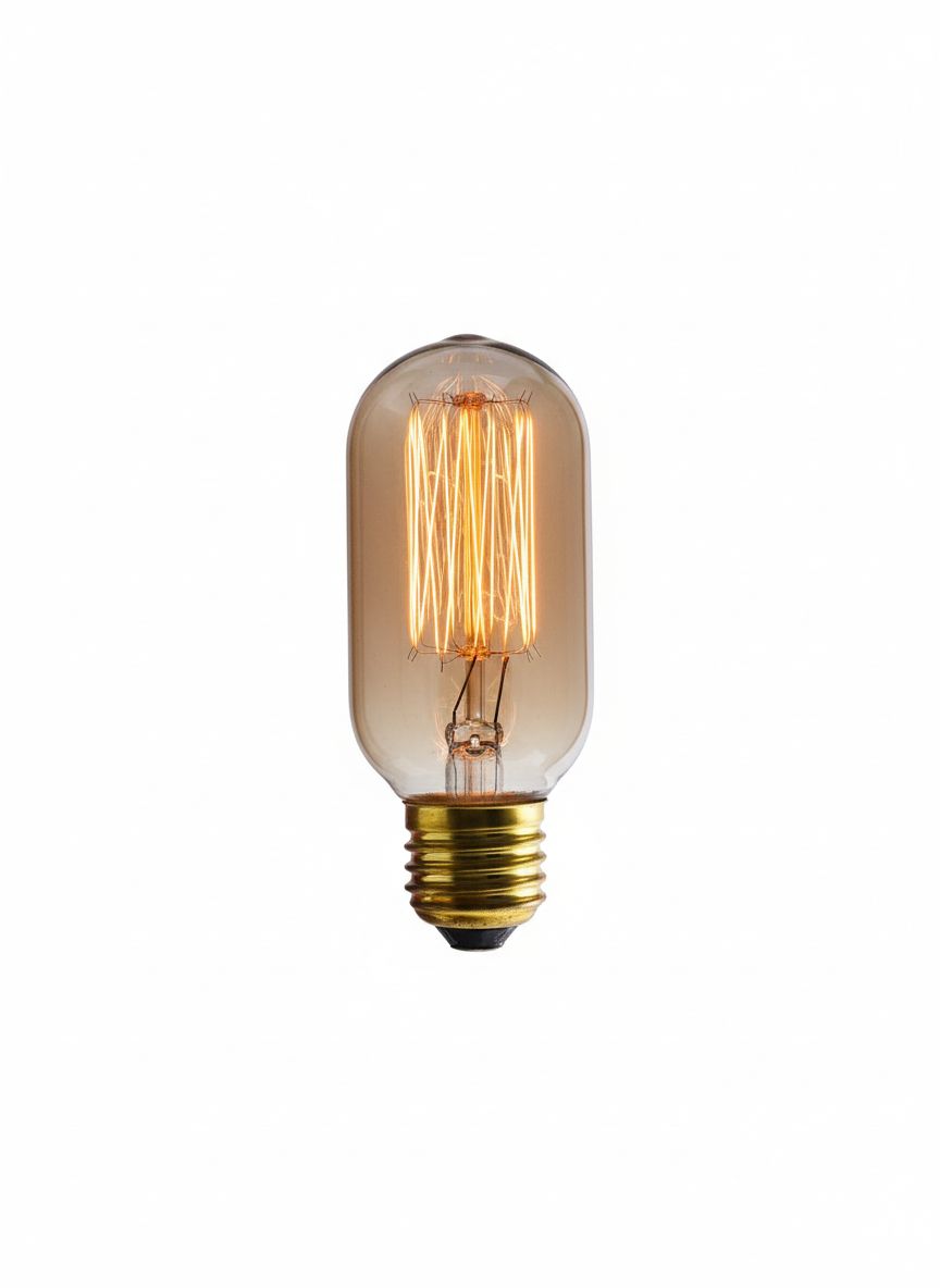 Ampoule Edison rétro T45 filament cage E27 60W - Modèle ALAN
