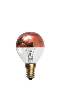 Ampoule sphérique à calotte cuivrée incandescente dimmable E14 40 W - Jurassic-Light