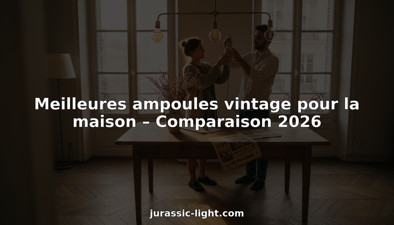 Un couple en train de poser des ampoules rétro pour donner du cachet à leur intérieur.