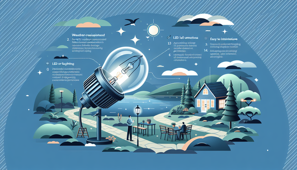 Lampe halogène étanche pour éclairage extérieur : puissante, résistante IP65 et facile à installer