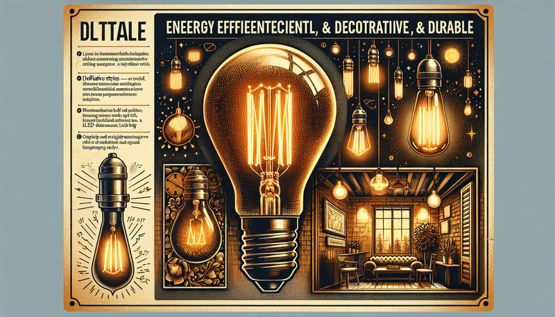 Ampoule LED filament rétro : déco vintage, lumière chaleureuse et économie d’énergie