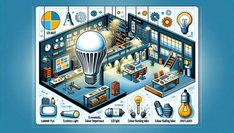 Guide pour choisir le meilleur éclairage LED pour atelier : flux lumineux, température de couleur et types de luminaires
