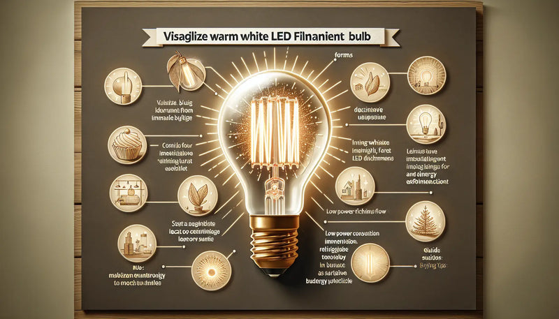 Ampoules LED filament blanc chaud : design rétro, ambiance chaleureuse et efficacité énergétique