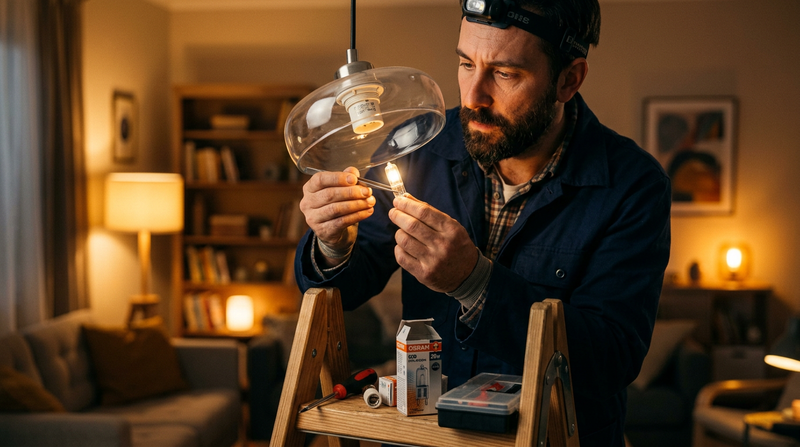 Illustration : comment changer une ampoule pour ampoule capsule g9 halogene