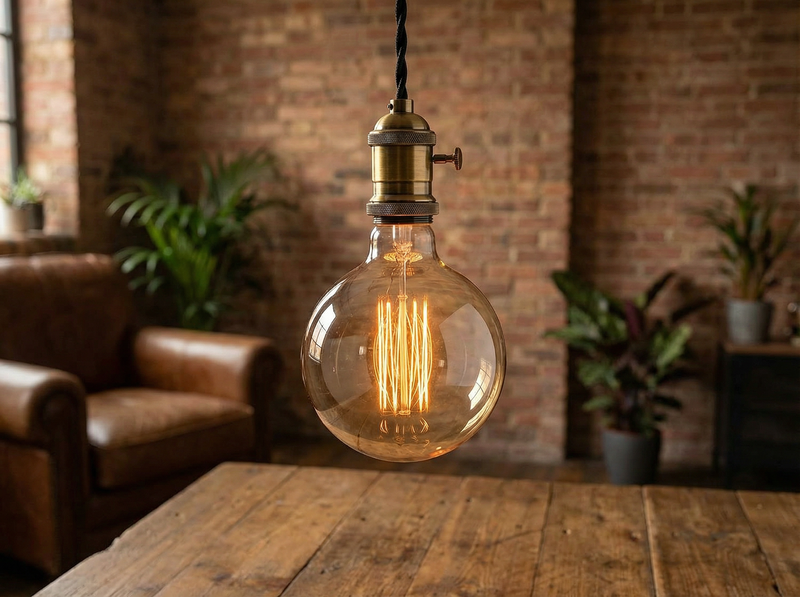 125-mm-Dimm-Glühbirne mit Glühfaden, E27-Fassung, 60 W, Modell Gordon