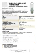 JDD 75W E27 Halogenlampe – Klares Glas und warmes Licht