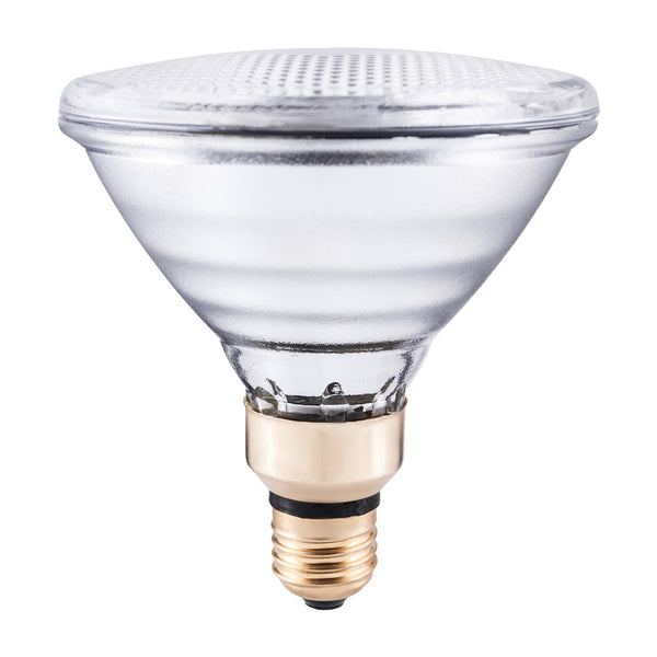 Halogen-Reflektorlampe PAR38 mit 100 W oder 120 W und Sockel E27, Glasreflektor mit Aluminiumbeschichtung, Abstrahlwinkel 30°