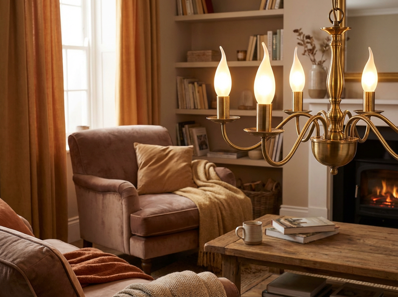 Ampoule flamme a filament pour lustre ancien