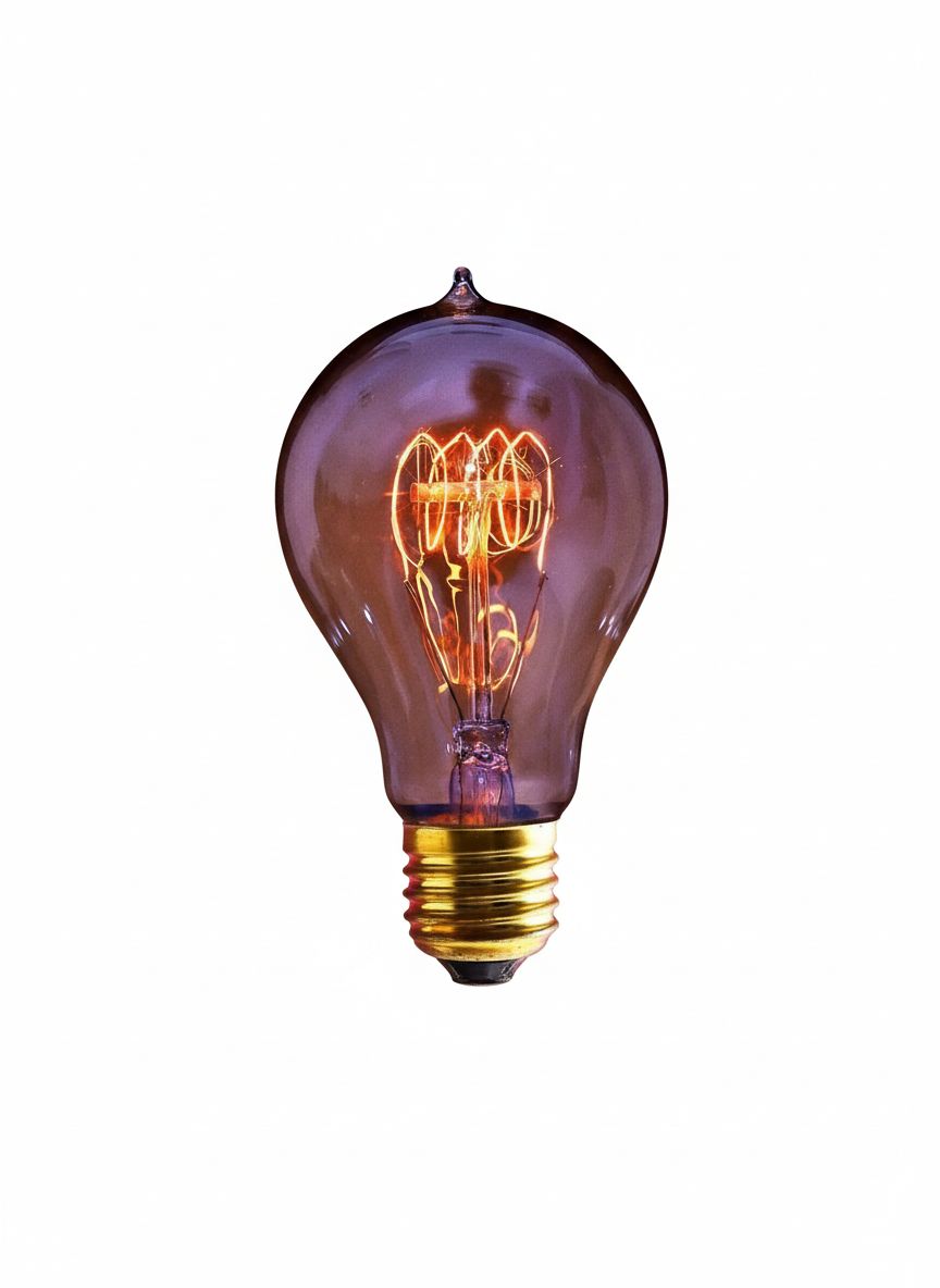 Edison-Glühbirne, Modell Will A70, 60 W, E27 – Dekorativer, bernsteinfarbener Vierfach-Glühfaden