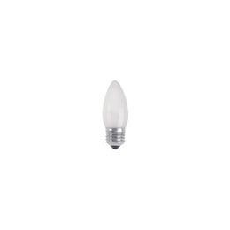 Ampoule flamme C35 en verre dépoli, culot à vis E27