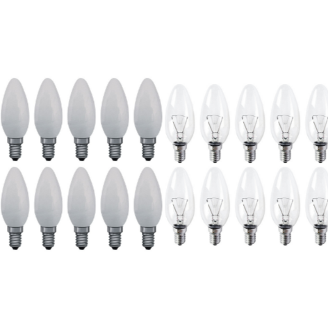 Glühlampe mit Flammenmotiv – 10er-Pack