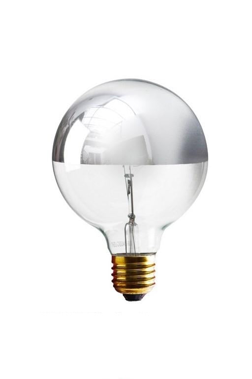 Ampoule calotte argentée globe 95MM - Jurassic-Light