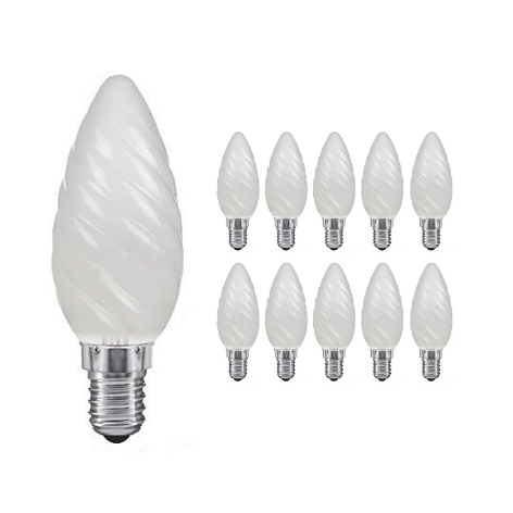 Ampoule flamme incandescente à filament torsadée 40w ou 60w culot e14 pour lustre ancien à pampille